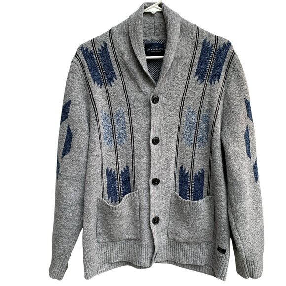 Lucky Brand Other - Lucky Brand Aztec Cardigan Sweater Size Large